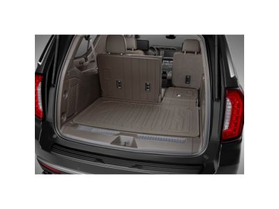 GM Integrated Cargo Liner in Very Dark Ash Gray with GMC Logo 84445540