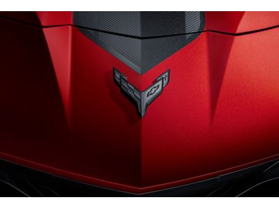GM Dark Stealth Crossed Flags Emblems in Carbon Flash Metallic (for Coupe Model) 84872169