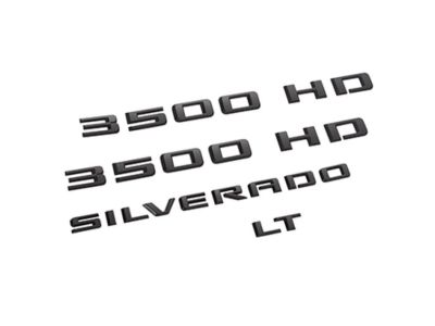 GM Silverado 3500 HD LT Emblems in Black 84912383