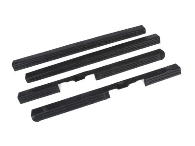 GM Door Step Shields - Front and Rear Sets,Note:GM Logo,Extended Cab,Black 12497356