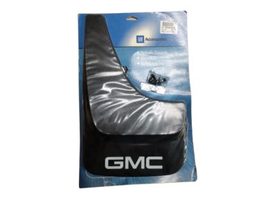 GM Splash Guards - Flat,Front or Rear Set,Note:GMC Logo,9.70" Wide,Black 12497434