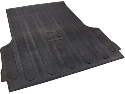 GM Rubber Mat,Note:Black,GM Logo,5' 1" Short Box 12498415