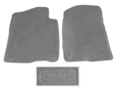 GM Front Carpeted Floor Mats in Dark Titanium with GMC Logo 19155778