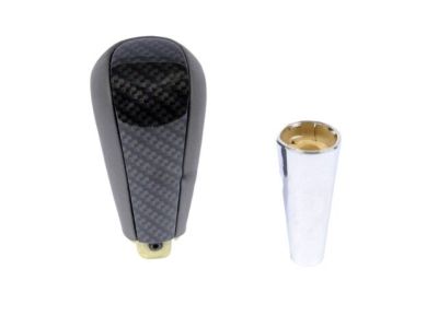 GM Gray Leather Shift Knob,Note:with Gold Carbon Fiber Pattern Center Plate 19165179