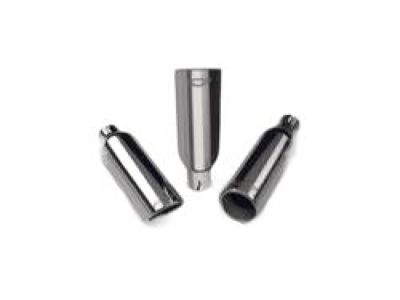 GM 5.3L Polished Stainless Steel Angle-Cut Dual-Wall Exhaust Tips with Bowtie Logo 19165259