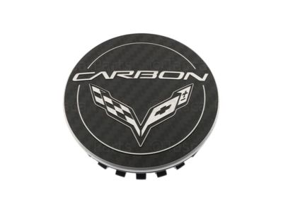 GM Center Cap in Carbon Fiber Finish with Carbon Crossed Flags Logo 19302357