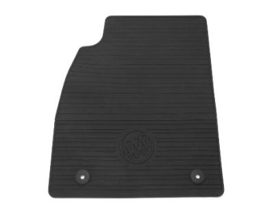 GM Front and Rear All-Weather Floor Mats in Black with Buick Logo 22759945