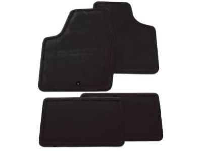 GM Front and Rear Carpeted Floor Mats in Black 22857650