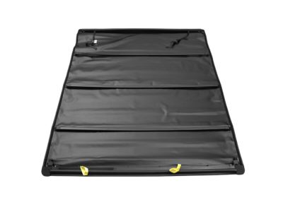 GM Short Box Soft Roll-Up Tonneau Cover in Black with Bowtie Logo 22894983