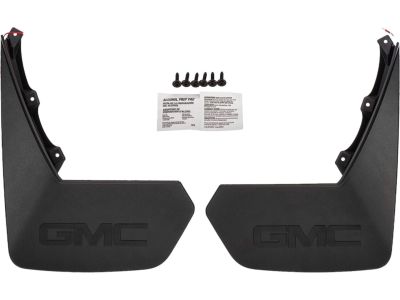 GM Molded Rear Splash Guards in Black with GMC Logo 22922770