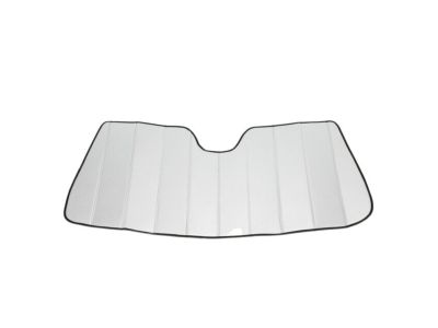 GM Front Sunshade Package in Silver with Black Bowtie Logo 23155165