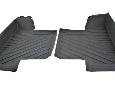 GM Extended Cab Second-Row Interlocking Premium All-Weather Floor Liner in Cocoa 23381385