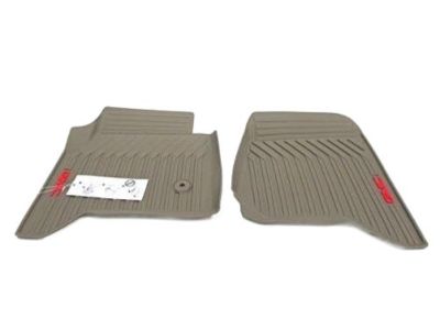 GM First-Row Premium All-Weather Floor Mats in Dune with GMC Logo 23452754