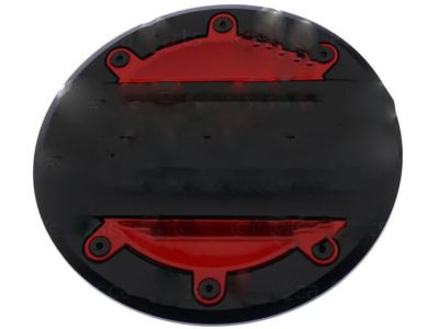 GM Fuel Filler Door in Black with Red Hot Inserts 23506591