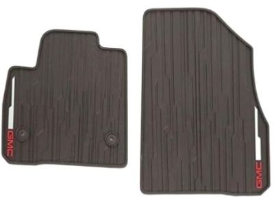 GM First-Row Premium All-Weather Floor Mats in Cocoa with GMC Logo 84038456