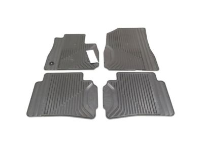 GM Front and Rear Premium All-Weather Floor Mats in Dark Atmosphere with Malibu Script 84038942