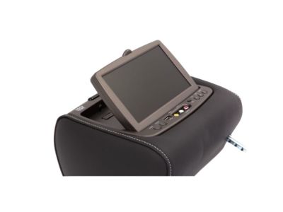 GM Rear-Seat Entertainment System with DVD Player in Jet Black Vinyl with Light Gray Stitching 84263919