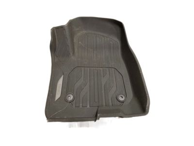 GM First-Row Premium All-Weather Floor Liners in Dark Ash Gray with GMC Logo (for Models with Center Console) 84333605