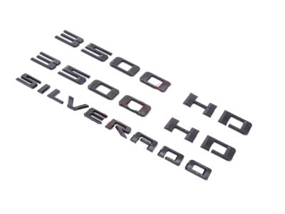 GM Silverado 3500 HD Nameplate Package in Black 84402397