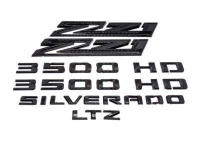 GM Silverado 3500 HD LTZ Nameplate Package in Black 84402409