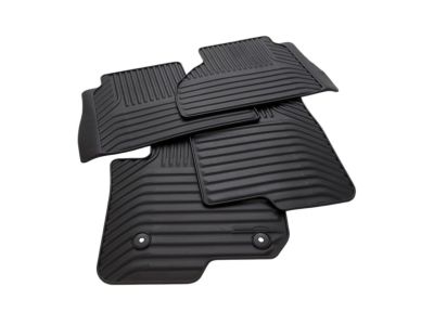 GM Double Cab First- and Second-Row Premium All-Weather Floor Mats in Jet Black 84521599
