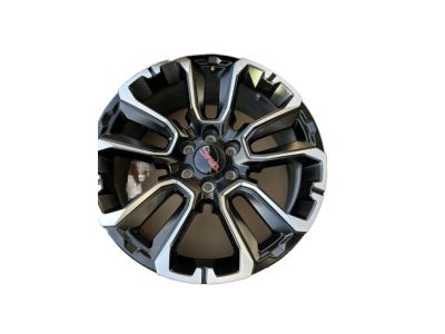 GM 22x9-Inch Aluminum Multi-Spoke Wheel in Black with Select Machining 84582669