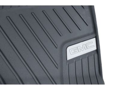 GM First-Row Premium All-Weather Floor Liners in Cocoa with Chrome GMC Logo 84708356