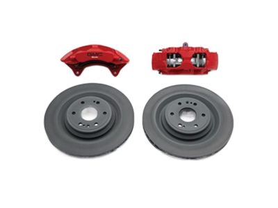 GM Front 6-Piston Brembo Brake Upgrade System in Red with GMC Logo 84766668