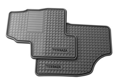 GM Floor Mats - Premium All Weather,Front,Note:Terraza Logo,Gray 12499536