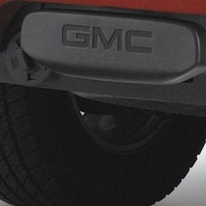 GM Hitch Receiver Cover,Note:GMC Logo,14"L x 5"H,Charcoal Gray 12498324