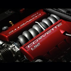 GM Engine Cover,Note:For LS2 Engine,Monterey Red (80U) with Silver Letters 17802120