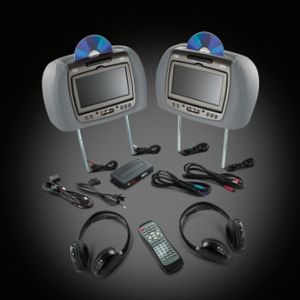 GM RSE - Head Restraint DVD System - Dual System,Color:Pewter (69i,692) 19155568