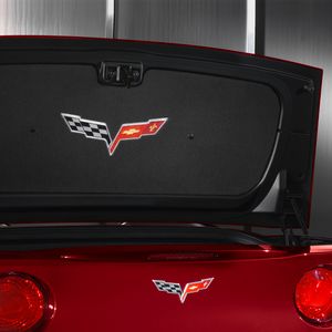 GM Decklid Liner in Ebony with Crossed Flags Logo 12499967
