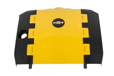 GM 3.6L Engine Cover in Yellow with Bowtie Logo 12658127
