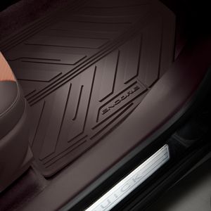 GM Front and Rear All-Weather Floor Mats in Cocoa with Encore Logo 42364958