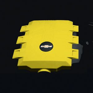 GM 3.6L Engine Cover in Yellow with Bowtie Logo 12658127