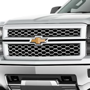 GM Grille in Chrome with Olympic White Surround and Bowtie Logo 23194168