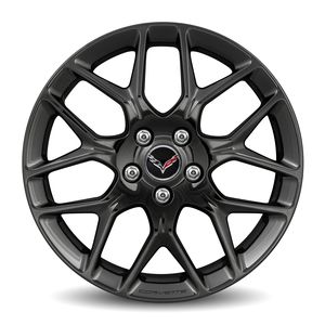 GM 20x10-Inch Aluminum 7-Split-Spoke Rear Wheel in Black 23246355