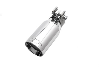 GM 2.2L Polished Stainless Steel Angle-Cut Dual-Wall Exhaust Tip with Bowtie Logo 19169788