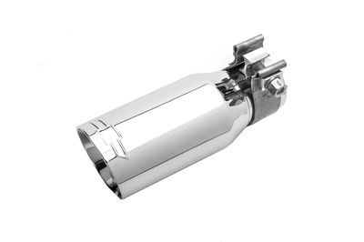 GM 2.2L Polished Stainless Steel Angle-Cut Dual-Wall Exhaust Tip with Bowtie Logo 19169788