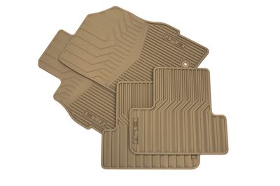 GM Front and Rear All-Weather Floor Mats in Cashmere with ELR Logo 22956480