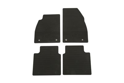 GM Front and Rear All-Weather Floor Mats in Cocoa with Buick Logo 23444139