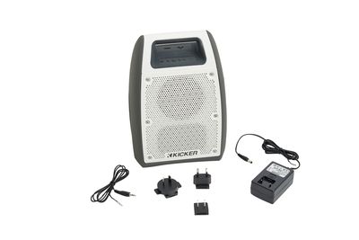GM Bullfrog® BF400 Portable Bluetooth® Waterproof Speaker in White/Gray by Kicker® 19367000