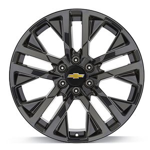 GM 22x9-Inch Aluminum 5-Split-Spoke Wheel in High Gloss Black 84253948
