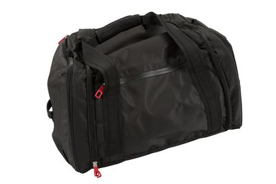 GM 70L Duffel Bag in Jet Black with Crossed Flags Logo 23152911