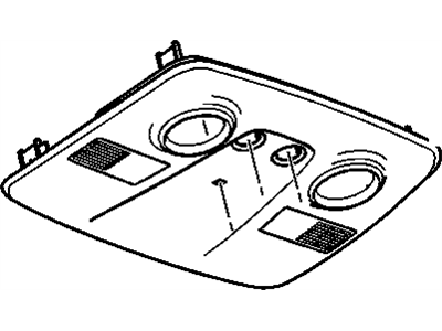 GM 22996249 Plate, Roof Console Opening Trim *Shale