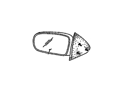 GM 22613598 Mirror Assembly, Outside Rear View *Black