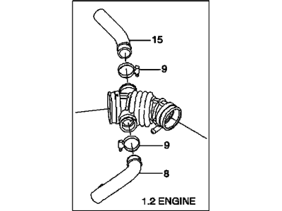 GM 96439858 Duct,Air Cleaner Outlet