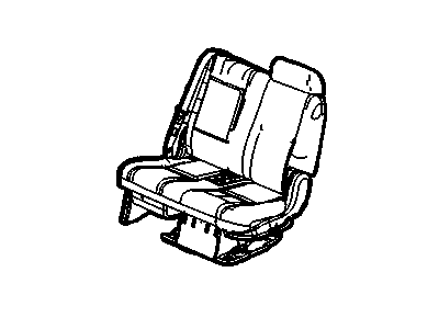 GM 15867273 Seat Assembly, Rear *Ebony