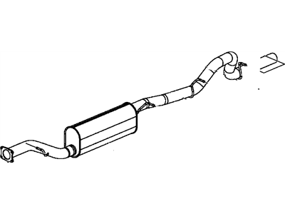 GM 15131904 Muffler Assembly, Exhaust (W/ Exhaust Pipe & Tail Pipe)